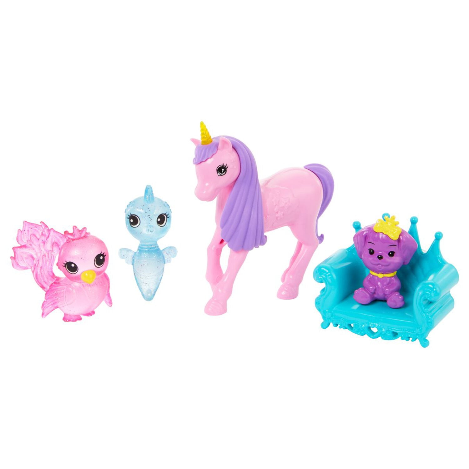 Barbie Advent Calendar with Doll & 24 Surprise Accessories Including Unicorn & 3 Pets, Transform Pink-Haired Fashion Doll into Mermaid, Fairy & More