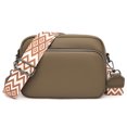 thumbnail image 1 of Bolso bandolera de cuero genuino Moda Mujer Bolso de hombro Casual para el trabajo (Caqui) Ehuebsd  Para Estrenar, 1 of 9