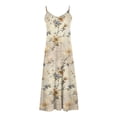 thumbnail image 3 of Generic Women's Summer Maxi Dress Casual V-Neck Sleeveless Bohemian Spaghetti Strap Floral Long Maxi Dress, 3 of 4