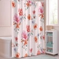 thumbnail image 5 of Shower Curtain Watercolor Spring Floral Shower Curtains for Bathroom Decor, Waterproof Polyester Shower Curtain Set with Hooks, Standard Size 72" x 72" Flowers Petals Pink, 5 of 9