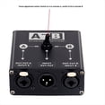 thumbnail image 2 of Selector Manual de Fuente de Audio Balanceada XLR Pasiva de 2 Entradas y 1 Salida o 1 Entrada y 2 Salidas para Micrófono y Mezclador de Tarjeta de Sonido., 2 of 5
