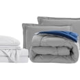 thumbnail image 5 of Mocassi 7-Piece Bed-in-a-Bag Comforter & Sheet Set 7-Piece Twin Size Bed-in-a-Bag, Super Cozy Bed Sheets and Comforter Set, Wrinkle and Stain Resistant, Silver/Navy, 5 of 5