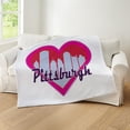thumbnail image 4 of CafePress - Pittsburgh Skyline Heart Throw Blanket - Soft Fleece Throw Blanket, 50"x60" for All Ages, 4 of 4