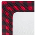 thumbnail image 6 of Ultra Soft Silky Deep Pocket Rich Printed Bedding Rayon from Bamboo All Season 6 Pieces Sheet Set with 4 Pillowcases, Red Black Plaid Pattern Double/Full Size, 6 of 8