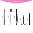 thumbnail image 2 of 5PCS Eyebrow Grooming Kit for Women Men Tweezers, Eyebrow Razor Eyebrow Scissors Bush and Comb Eyebrow Pencil Stainless Steel Eye Brow Trimming Tool with Leather Case, 2 of 5
