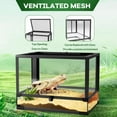 thumbnail image 2 of Huisuilinss Reptile Glass Terrarium,Reptile Tank With Top & Side Screen Ventilation,Habitat Cage Enclosure With Double Hinge Door & Anti Escape For Lizard Tortoise Snake Frog Small Animals, 2 of 7