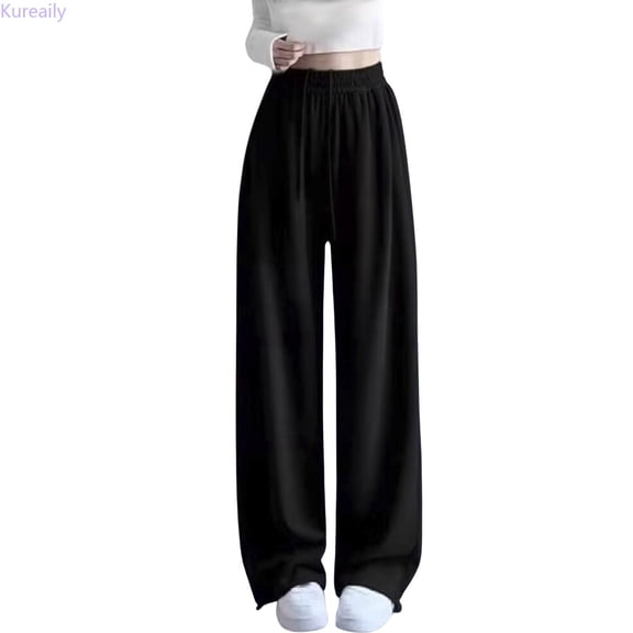 Kureaily Girls Pants Drawstring Elastic Sweatpants Active Joggers Warm Sweatpants For Kids 4-5 Years