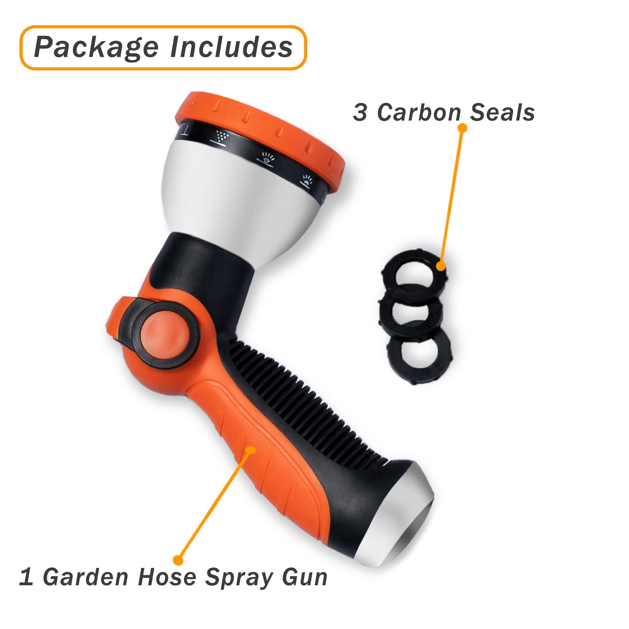 Water Hose Nozzle Sprayer Heavy Duty Comes With Adjustable 10 Spray Pattern Thumb Control Valve Garden Hose Sprayer Outdoor Pets Garden Hose Nozzle Water Sprayer Hose Sprayer Nozzle Hose Gun