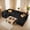 Black(Plush Corduroy Fabric), variant on Ovios 130" Modular Sectional Sofa U Shaped Couch with Ottoman 6-Seater Extra Deep Seat Convertible Cloud Couches for Living Room, Gray