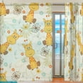 thumbnail image 2 of Coolnut Sheer Curtains, 2 PCS Cartoon Giraffe Gauze Door and Window Voile Curtain Panels for Bedroom Living Room, 55"x84", 2 of 4