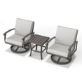 thumbnail image 2 of Aluminum Outdoor Bistro Set - 3 Piece Swivel Rocker Patio Chairs with Thick Cushions and Side Table, Small Patio Furniture Set for Backyard Porch Balcony, 2 of 6
