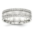 thumbnail image 5 of 925 Sterling Silver 6mm Brushed Fancy Band Ring Size 12, 5 of 7