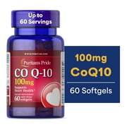 (2 pack) Puritans Pride Q-SORB Co Q-10 Softgels, 100 Mg, 60 Ct