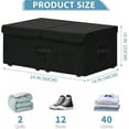 thumbnail image 2 of odorsTT Under Bed Storage Container with Wheels, 2 Pack 10" High Deep Underbed Rolling Box Storage Bins Drawers with Lids for Bedroom, Dorms, Clothes, Shoes, Blankets, No Assemble Required, Black, 2 of 5