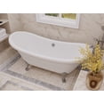 thumbnail image 2 of Anzzi Ft-Cf130lxft-Ch Belissima 70" Lion's Paw Clawfoot Acrylic Soaking Tub - Chrome, 2 of 12