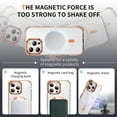 thumbnail image 6 of for iPhone 14 Pro Max Clear Case, Compatible with MagSafe, Built-in Camera Ring Stand, Clear Slim Drop Shockproof Full Body Protective Magnetic Phone Case Cover for iPhone 14 Pro Max, Orange, 6 of 8