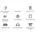 thumbnail image 3 of Altavoz Bluetooth InaláMbrico para Dormir de ConduccióN ÓSea de Sexta GeneracióN con 35 Canciones y Ruido Debajo de la Almohada B, 3 of 10