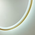 thumbnail image 6 of Vinnova Grande 18" Oval LED Lighted Bathroom Vanity Wall Mirror Gold Aluminum Frame, 6 of 10
