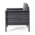 thumbnail image 6 of Outdoor Patio Chair, Wood Outdoor Chair with Water-resistant Cushion, Patio Chair Shutter-Styled for Patio, Gardern Backyard, Gray, 6 of 7