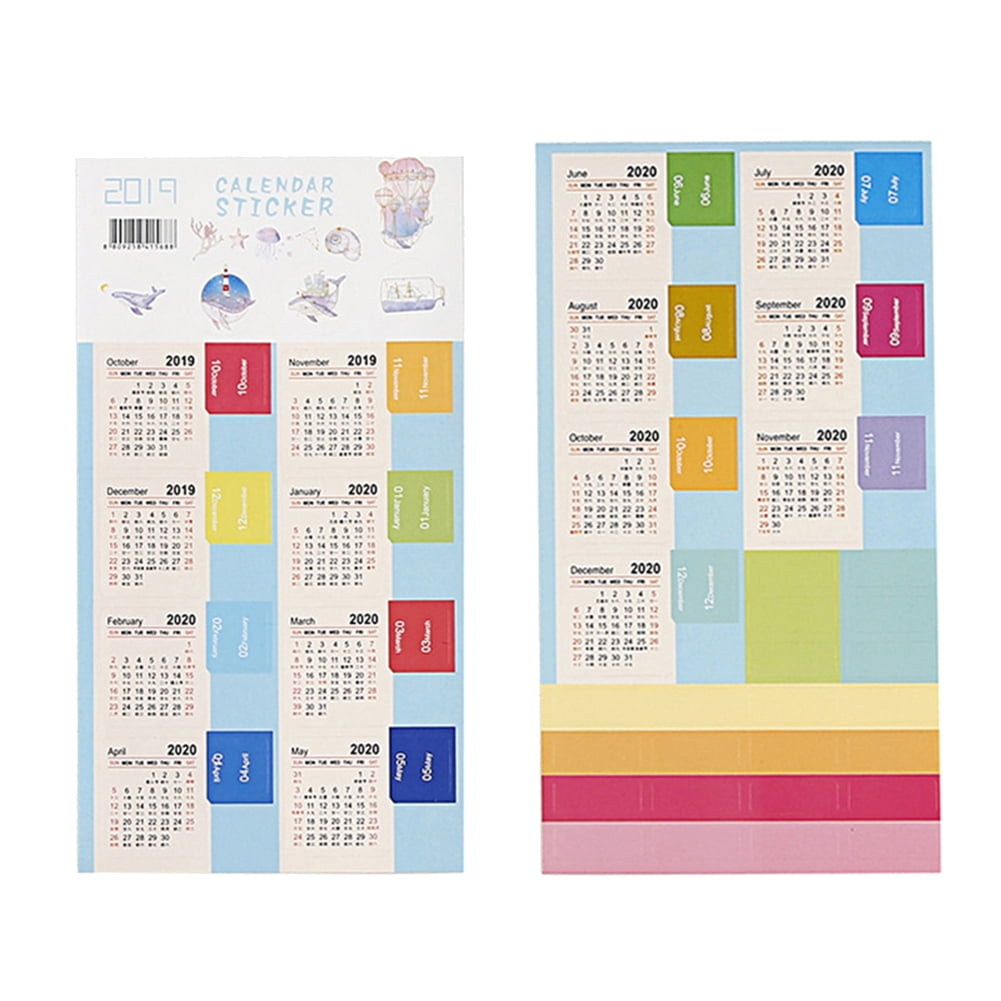 Operitacx 5 Sets Calendar Index Sticker DIY Planner Page Marker Monthly  Tabs Monthly Stickers for Planners Planner Stickers Retro Stickers Planner