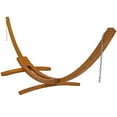 thumbnail image 6 of Sunnydaze 2-Person Quilted Polyester Spreader Bar Hammock with Stand, 400 lb - Sandy Beach, 6 of 7