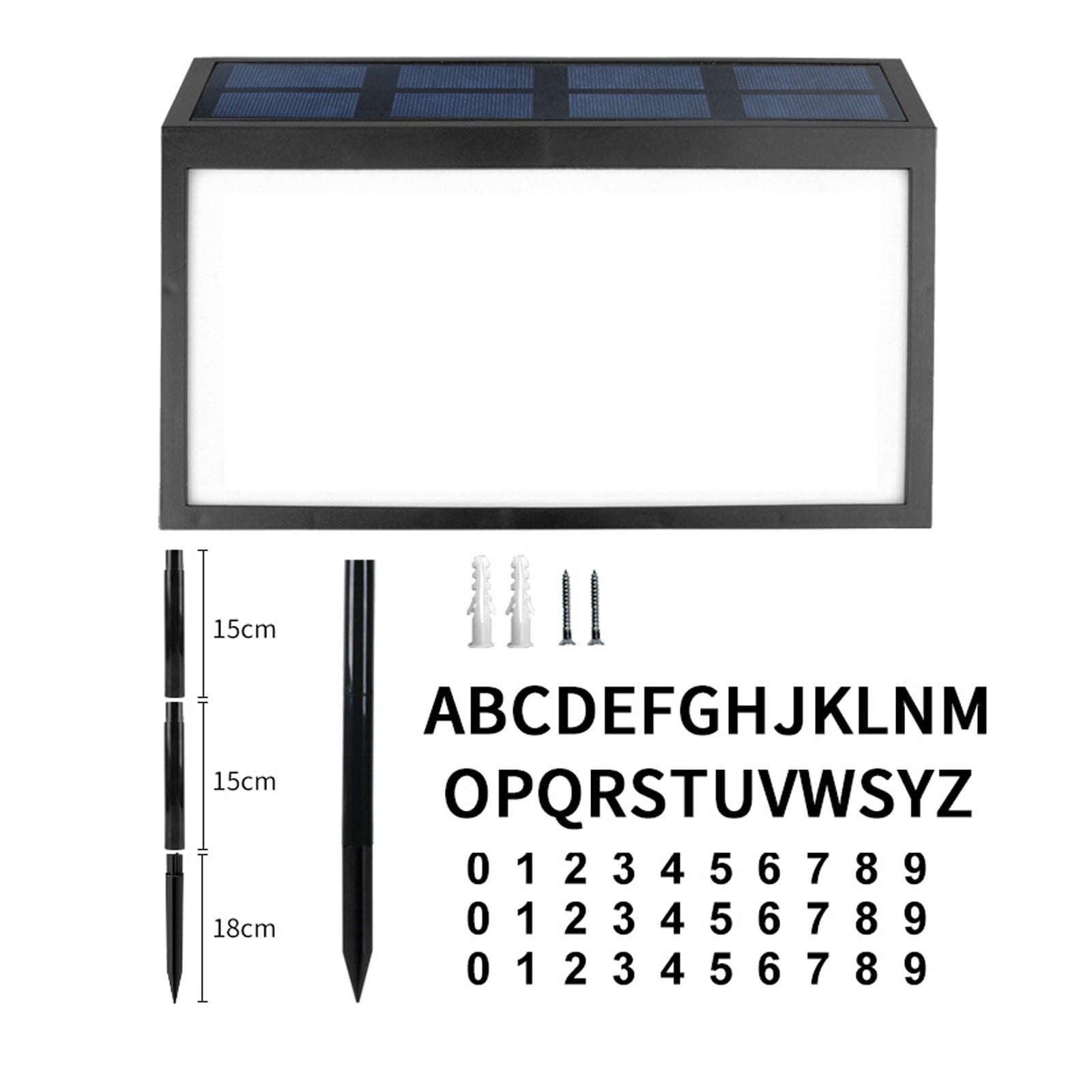 TERGAYEE 11.02" x 7.20" x 1.26" LED Solar House Numbers Light
