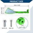 thumbnail image 4 of Unique Bargains Motorcycle Rear View Mirrors Side Rearview Mirror Adjustable Aluminum Alloy 1 Set Green M8/M10 Triangle Shape, 4 of 7