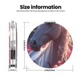 thumbnail image 3 of Uemuo Flower White Horse Print Compact Portable Pocket Makeup Mirror - Leather Cover, Elegant Travel Cosmetic Mirror for Purse, Pocket, and Handbag-Round Shape, 3 of 9
