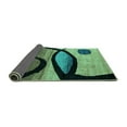 thumbnail image 2 of Ahgly Company Indoor Round Abstract Turquoise Blue Modern Area Rugs, 7' Round, 2 of 4