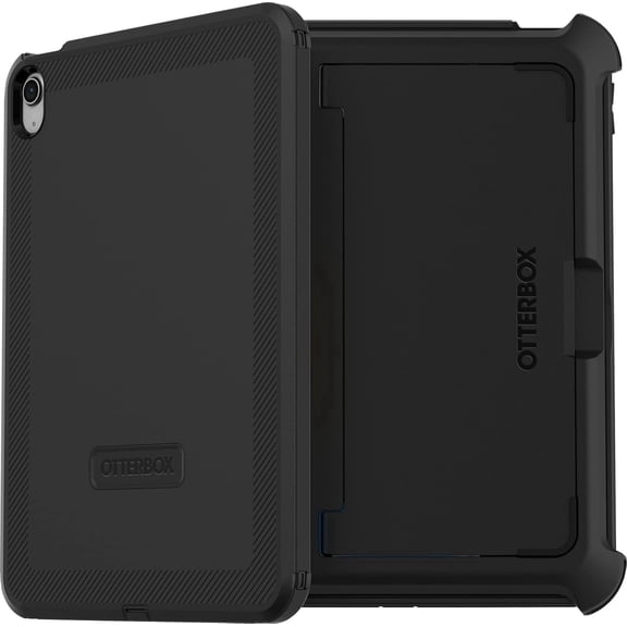 OtterBox iPad (A16) & iPad 10th Gen (Only) - Defender Series Case - Black - Multi-Layer Protection - Four Position Stand - Built-in Screen Protector - Port Covers - Apple Pencil Storage