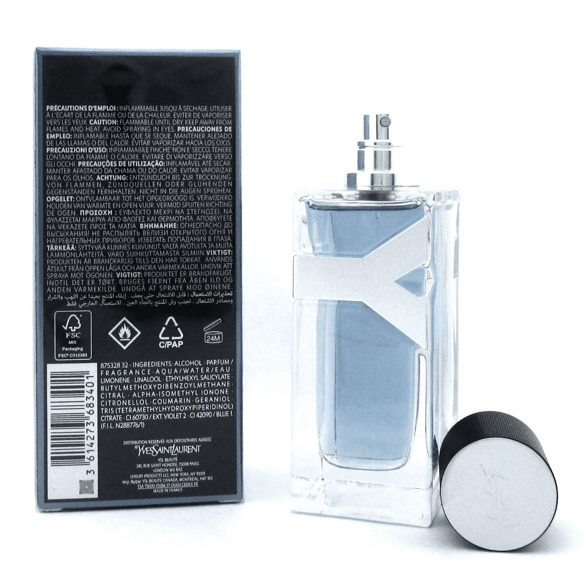 Yves Saint Laurent Y Eau De Toilette Spray For Men 100ml - Walmart.ca