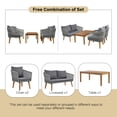 thumbnail image 5 of Harper & Bright Designs Outdoor Patio Conversation Set Wicker 4 Pieces Patio Furniture Set with Rattan Chair Loveseats Coffee Table for Garden Backyard Porch Poolside Balcony, Grey, 5 of 16