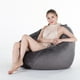 thumbnail image 4 of Funda para silla bolsillos de frijoles de color gris , sofá de gran tamaño lavable a y muebles de tumbona para , Soledad funda de puff para niños, 4 of 10