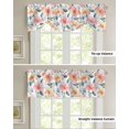 thumbnail image 4 of Tie Up Valance Curtain for Kitchen,Watercolor Spring Pink Flower Rod Pocket Short Curtains Adjustable Tie-Up Shade Valances,Blossom Floral Botanical Leaves Window Treatment for Bathroom Living Room, 4 of 8