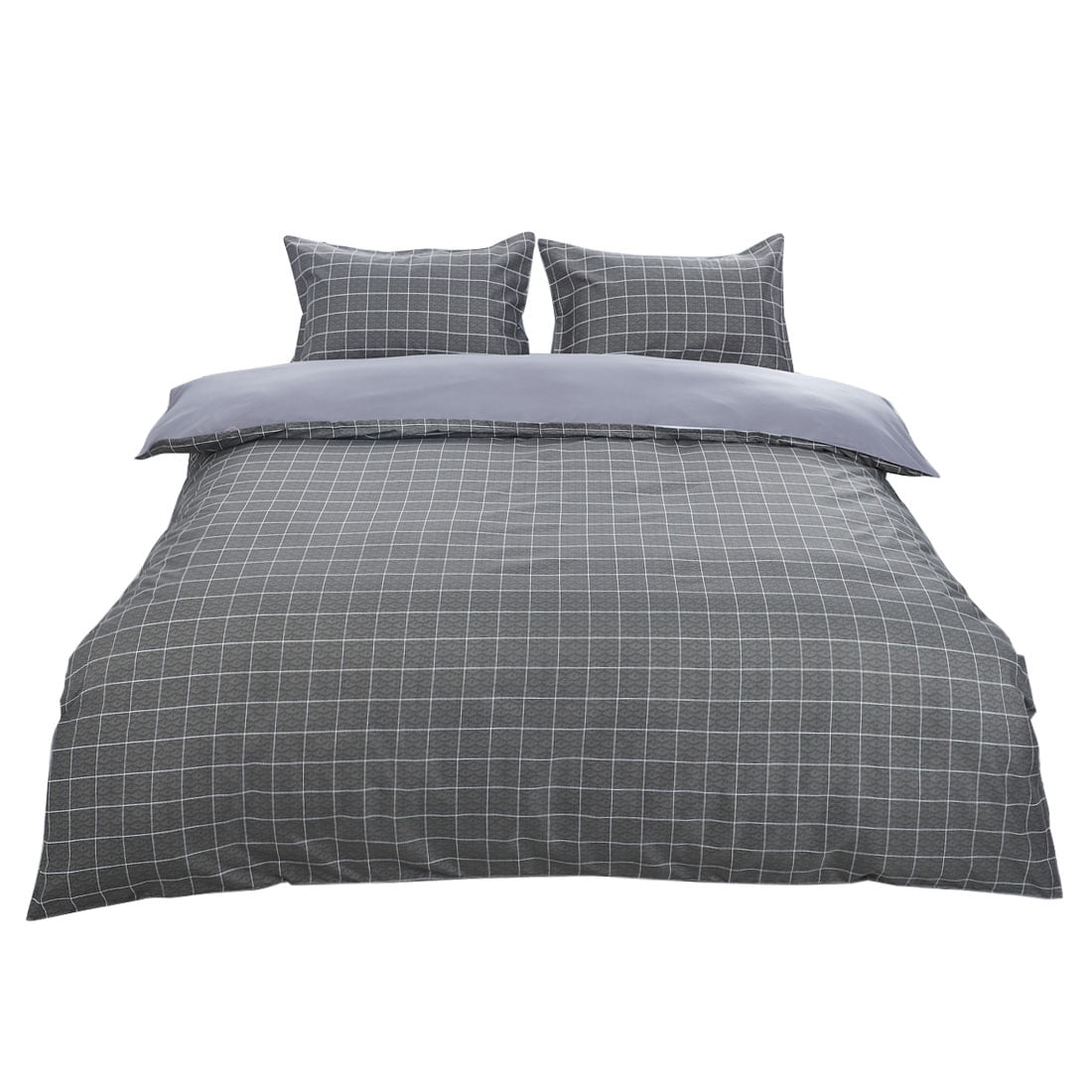 Floral Bedding Set Duvet Cover Set Comforter Cover Full Size Grey
