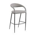 thumbnail image 1 of Silla Taburete Benzara Monie con Respaldo Curvo Flotante Gris, 1 of 9