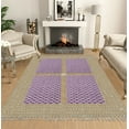 thumbnail image 3 of Casavani Purple Hand Block Printed Cotton Area Rugs for Bedroom and Living Room, Ourdoor Patio Rug 10x18 feet, 3 of 6