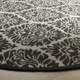 thumbnail image 3 of SAFAVIEH Linden Bryony Geometric Indoor/Outdoor Area Rug, Light Grey/Charcoal, 6'7" x 6'7" Round, 3 of 8