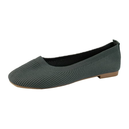 

Pyhlmscde Women s Ballet Flat Mesh Breathable Square Toe Casual Loafers Solid Color Flat Loafers Comfortable Driving Leisure Shoes