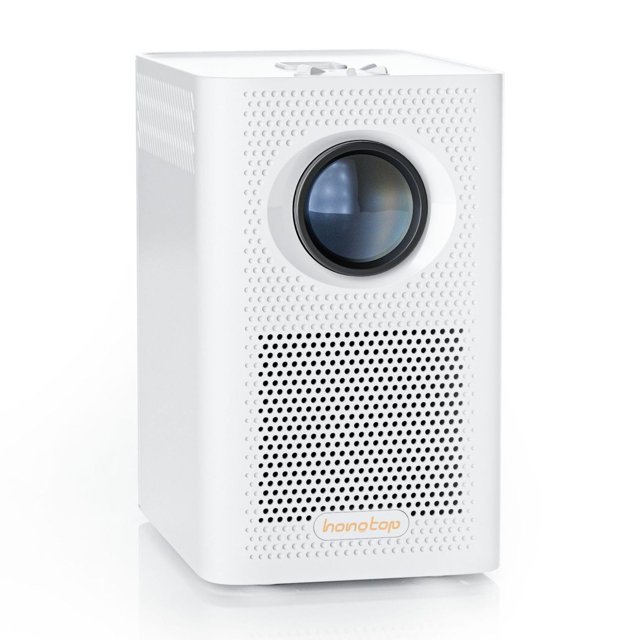 H700 Quad-Core Android 10 Mini Projector, 4K@60fps HDR10 Decoding, 1080P HD Input, 2.4G/5G WiFi & Bluetooth 5.0, 120 ANSI Lumens LCD Home Theater with Wireless Screen Mirroring, USB 2.0, White, US