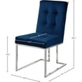 thumbnail image 3 of Meridian Furniture Alexis Velvet Dining Chair in Navy (Set of 2), 3 of 5