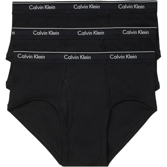 Calvin Klein Men's Cotton Classics 3-Pack Brief Underwear Black Size XXL