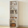 thumbnail image 2 of Casacomoda 6-Tier Bookcase with Cabinet, Modern Bookshelf for Home Office, Living Room or Bedroom, Easy Assembly & Stable Structure, White, 2 of 9