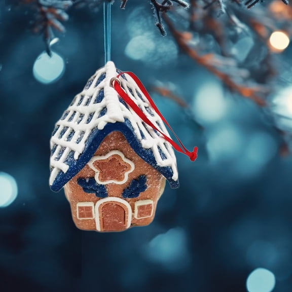 Nkmbld Christmas Decorations Indoor Christmas Resin Small House Decoration Ornaments for Tree Walls Windows Doors Home Party Garden