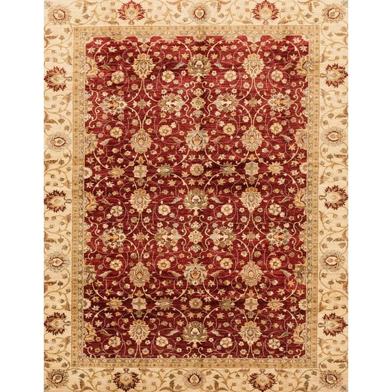 Ahgly Company Machine Washable Indoor Rectangle Abstract Lava Red Area Rugs, 7' x 9'