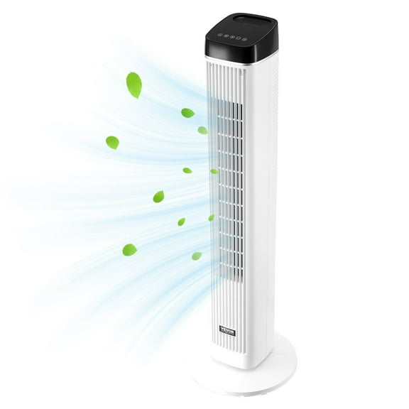 Tower Fan 22 ft/s Velocity Quiet Floor Fan 70 Degree Oscillating 3 Speeds 4 Modes 12H Timer Portable Standing Bladeless Fan with Remote Control for Bedroom Office Home