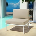 thumbnail image 5 of Harmony Armless Outdoor Patio Aluminum Chair White Beige, 5 of 5