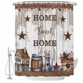 thumbnail image 2 of Farmhouse Waterproof Fabric Shower Curtain,Retro Country Star Berry Vintage Wood Grain Waterproof Fabric Shower Curtain for Bathroom Curtains Bathtubs Shower Curtains with 12 Hooks Standard 72x72, 2 of 8