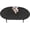 Black Wood, variant on Oval Tablecloth Vinyl Fitted Elastic Edge with Flannel Backing - Fits 48 x 68 Inch Oval Table - White Marble Pattern - Waterproof Wipeable Table Cover