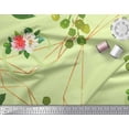 thumbnail image 3 of Soimoi Rayon Fabric Leaves & Ranunculus Floral Print Sewing Fabric Yard 56 Inch Wide, 3 of 5